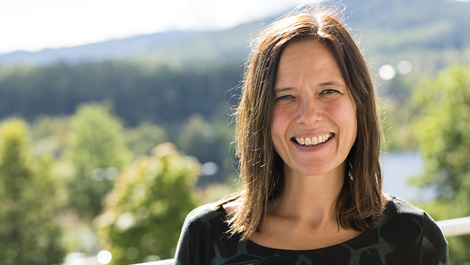 Andrea arbetar som psykolog