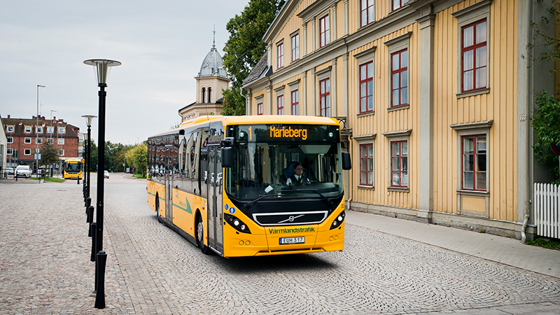En buss som åker i Kristinehamn