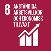Globala mål 8: Anständiga arbetsvillkor och ekonomisk tillväxt.
