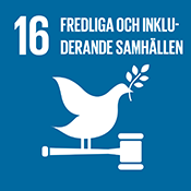Globala mål 16: Fredliga och inkluderande samhällen.