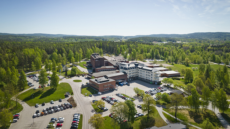 Vy över sjukhuset i Arvika.