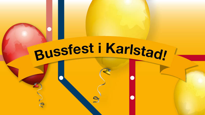 Bussar, fika och info på Stora torget i Karlstad