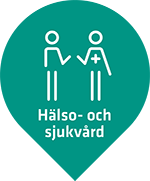 Illustration med texten: Hälso- och sjukvård