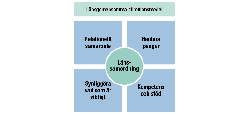 Schematisk bild över hur Värmlands länssamordnade arbete